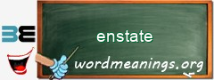 WordMeaning blackboard for enstate